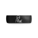 leisure jewelry for women – black tungsten pianist silhouette wedding band