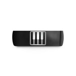 engraved rings for him – black tungsten piano keys wedding band