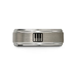 engraved rings for him – silver tungsten piano keys wedding band