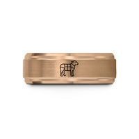unique presents for her – rose gold tungsten lamb cuts diagram wedding band