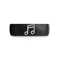 special presents for women – black tungsten music notes wedding band
