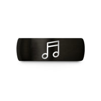 best presents for mother – black tungsten music notes wedding band