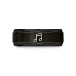 best presents for mother – black tungsten music notes wedding band