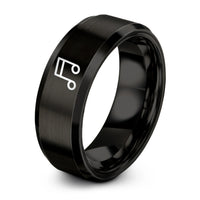 special presents for women – black tungsten music notes ring