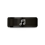 personalized presents for mom – black tungsten music notes wedding band