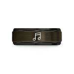 special presents for women – gunmetal & black tungsten music notes wedding band