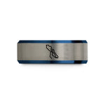 best presents for mom – black & blue & gray tungsten san francisco bay wedding band