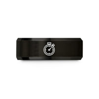 meaningful present ideas mom – black tungsten stopwatch wedding band