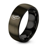 Mother in Law Gifts – gunmetal & black tungsten pegbox pegs ring