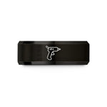 wedding present for mom – black tungsten glue gun wedding band