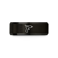 wedding present for mom – black tungsten glue gun wedding band