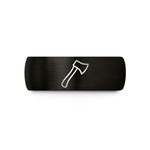mom of groom present – black tungsten hatchet wedding band