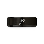 wedding present for mom – black tungsten hatchet wedding band