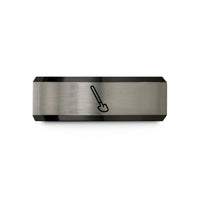 present ideas for mom – black & silver tungsten hoe wedding band