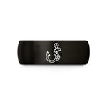 wedding present ideas groom – black tungsten j hook worm wedding band
