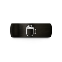 groom's mom present – black tungsten mule mug wedding band