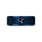 engraved rings for women – blue tungsten asia wedding band