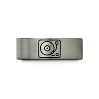 presents for women birthday – blue & gray tungsten turntable wedding band