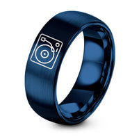 Mothers Birthday Gifts from Daughter – blue tungsten turntable ring