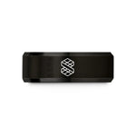 special presents for her – black tungsten twisted isometric grid wedding band