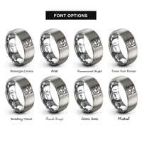 font options for inside engraving on gray mount fuji stamp rings
