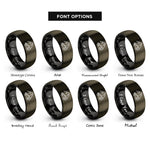 font options for inside engraving on gunmetal & black mountain 4x4 rings