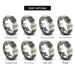 font options for inside engraving on grey mountain emblem rings