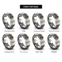 font options for inside engraving on gray mountain goat rings