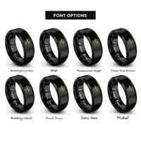 font options for inside engraving on black mountain highway rings