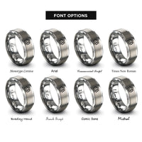 font options for inside engraving on gray mountain hut pine rings