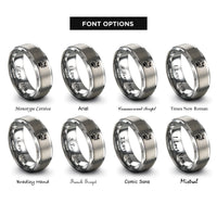font options for inside engraving on gray mountain paw wildflower rings