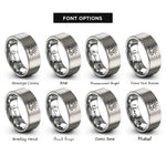 font options for inside engraving on gray mountain sunrise rings
