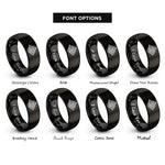 font options for inside engraving on black mountain topography rings