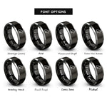 font options for inside engraving on black & gray mouse rings