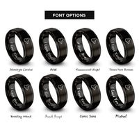 font options for inside engraving on black mouse rings