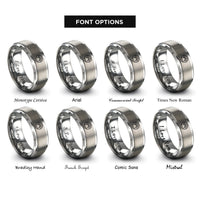 font options for inside engraving on silver mouse circle rings