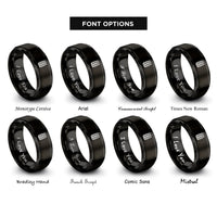 font options for inside engraving on black mud terrain tread rings