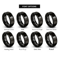 font options for inside engraving on black mud terrain tread rings
