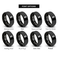 font options for inside engraving on black mud terrain tread rings