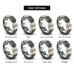 font options for inside engraving on grey mud terrain tread rings