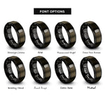 font options for inside engraving on gunmetal & black mud terrain tread rings