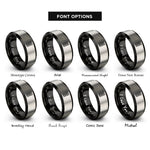 font options for inside engraving on black & grey mud tread rings