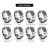font options for inside engraving on gray mud tread rings