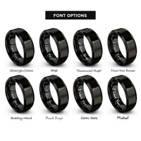 font options for inside engraving on black muddler rings