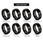 font options for inside engraving on black muddler rings