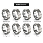 font options for inside engraving on grey muddler rings