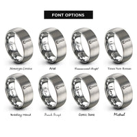 font options for inside engraving on grey muddler rings