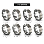 font options for inside engraving on gray muddler rings
