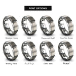 font options for inside engraving on gray muddler rings