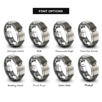 font options for inside engraving on grey mulcher rings